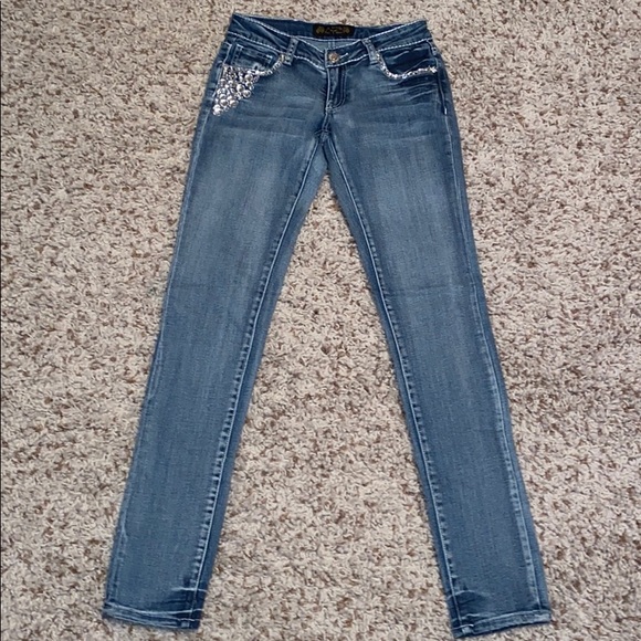 jeans with bling on legs